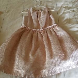 Jcrew Girls rose gold Holiday dress